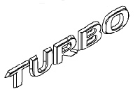 Napis "TURBO" na tył ASTRA H